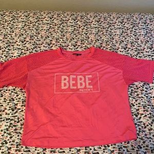 Cropped hot pink sport shirt